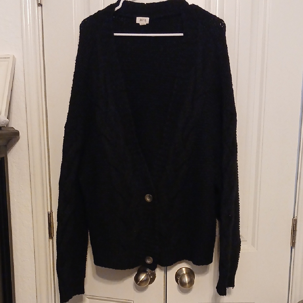 Aritzia Black Knit Cardigan Sweater